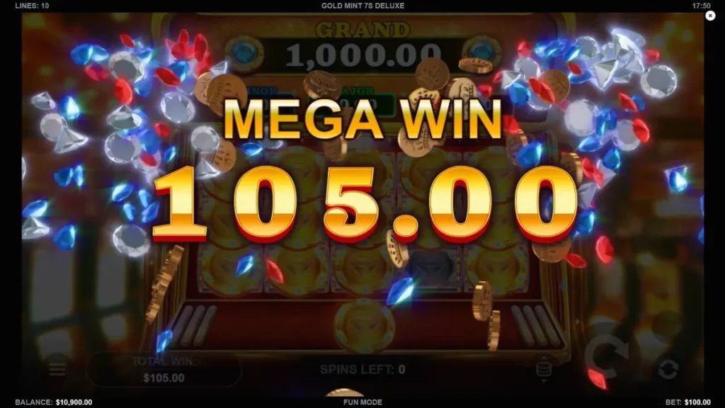 Tampilan antarmuka slot Gold Mint 7s Deluxe pada perangkat seluler