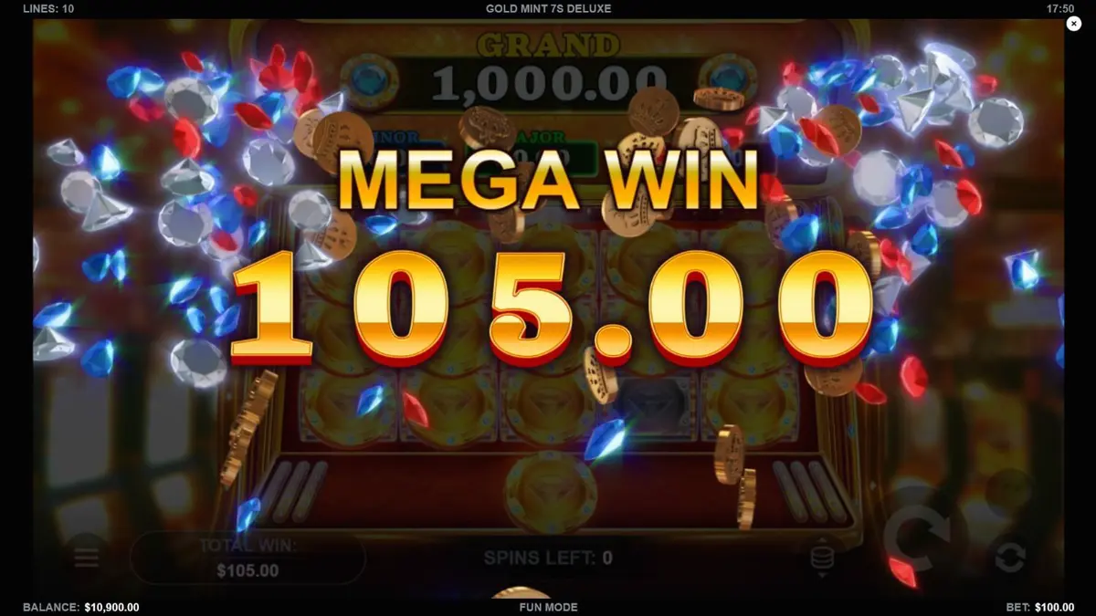 Tampilan antarmuka slot Gold Mint 7s Deluxe pada perangkat seluler